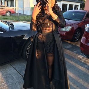 Black Lace Prom dress